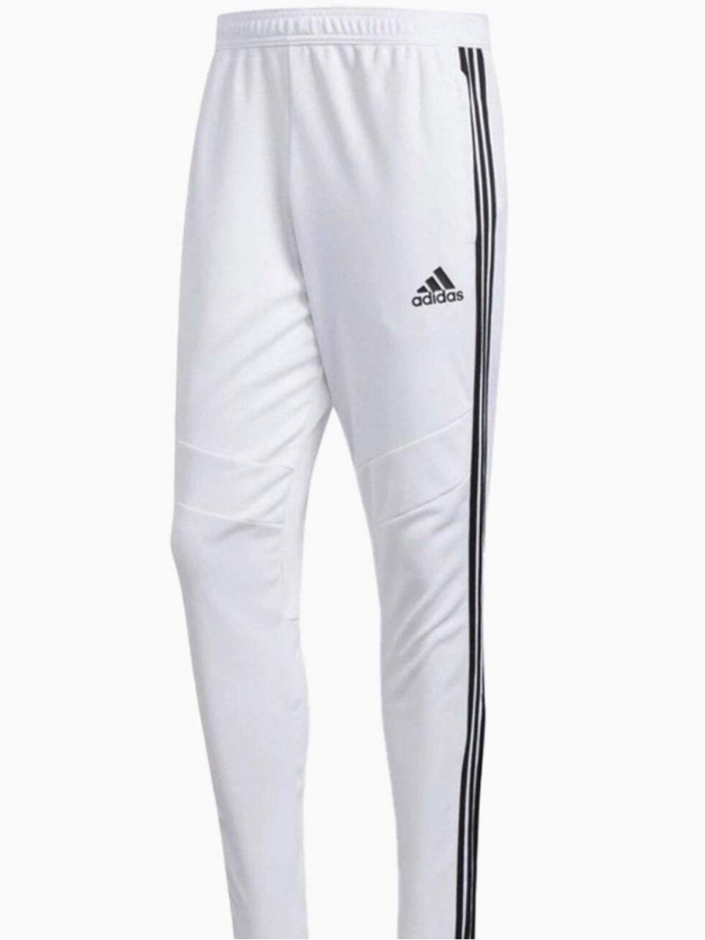 adidas women's White Slim Fit Track Pants with Black Stripe